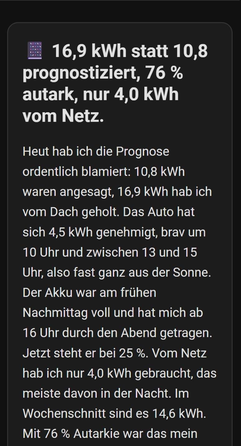 Das Tagebuch auf seinem Dashboard